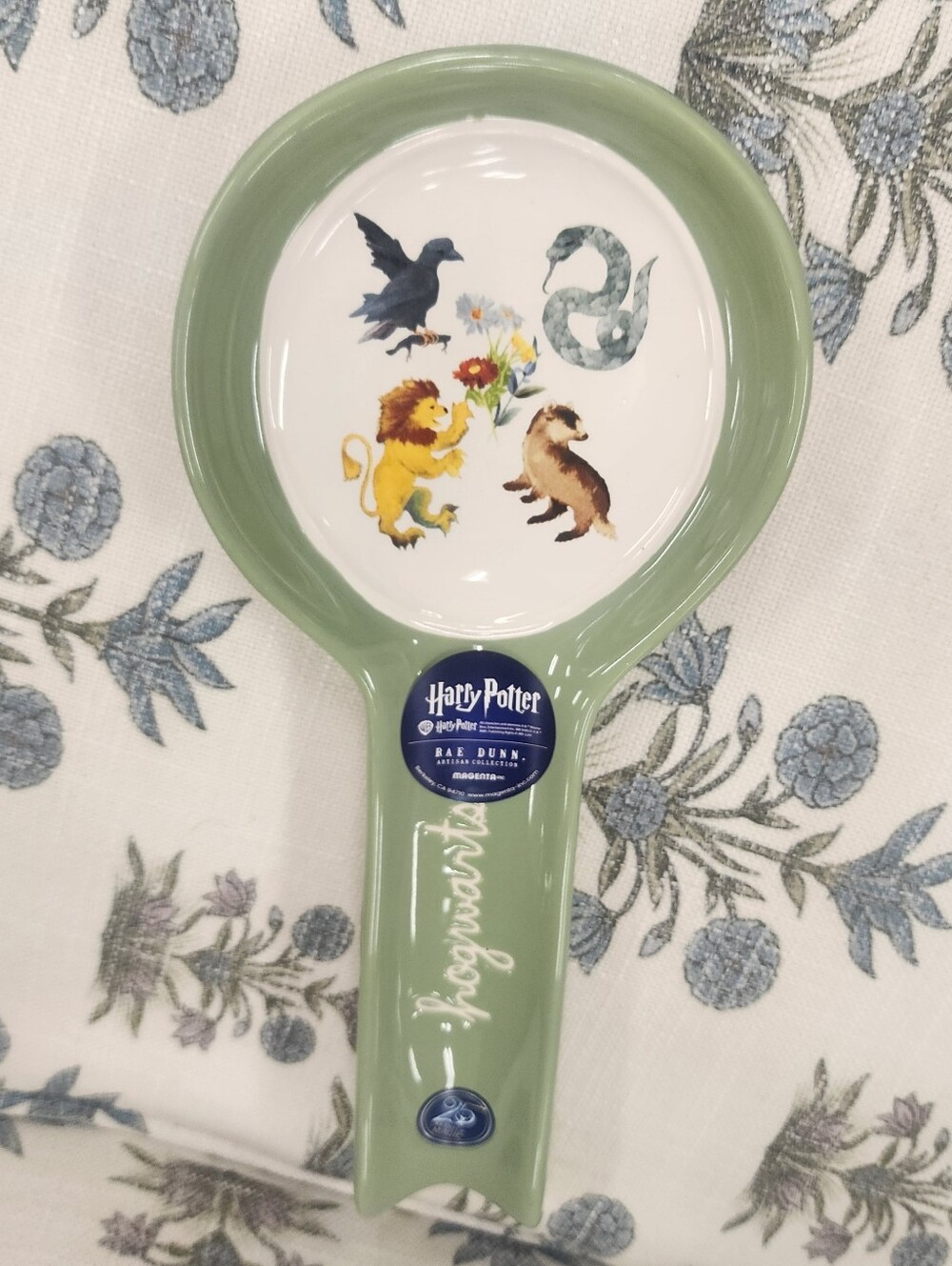 Rae Dunn Sage Green Harry Potter Spoon Rest with House Creatures